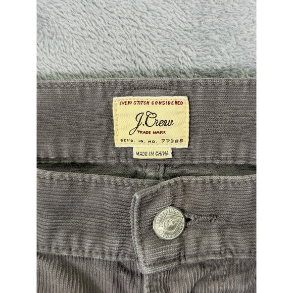 J Crew 770 Pants Mens 32x32 Gray Corduroy Straight Slim Stretch Chino Casual - Picture 7 of 11